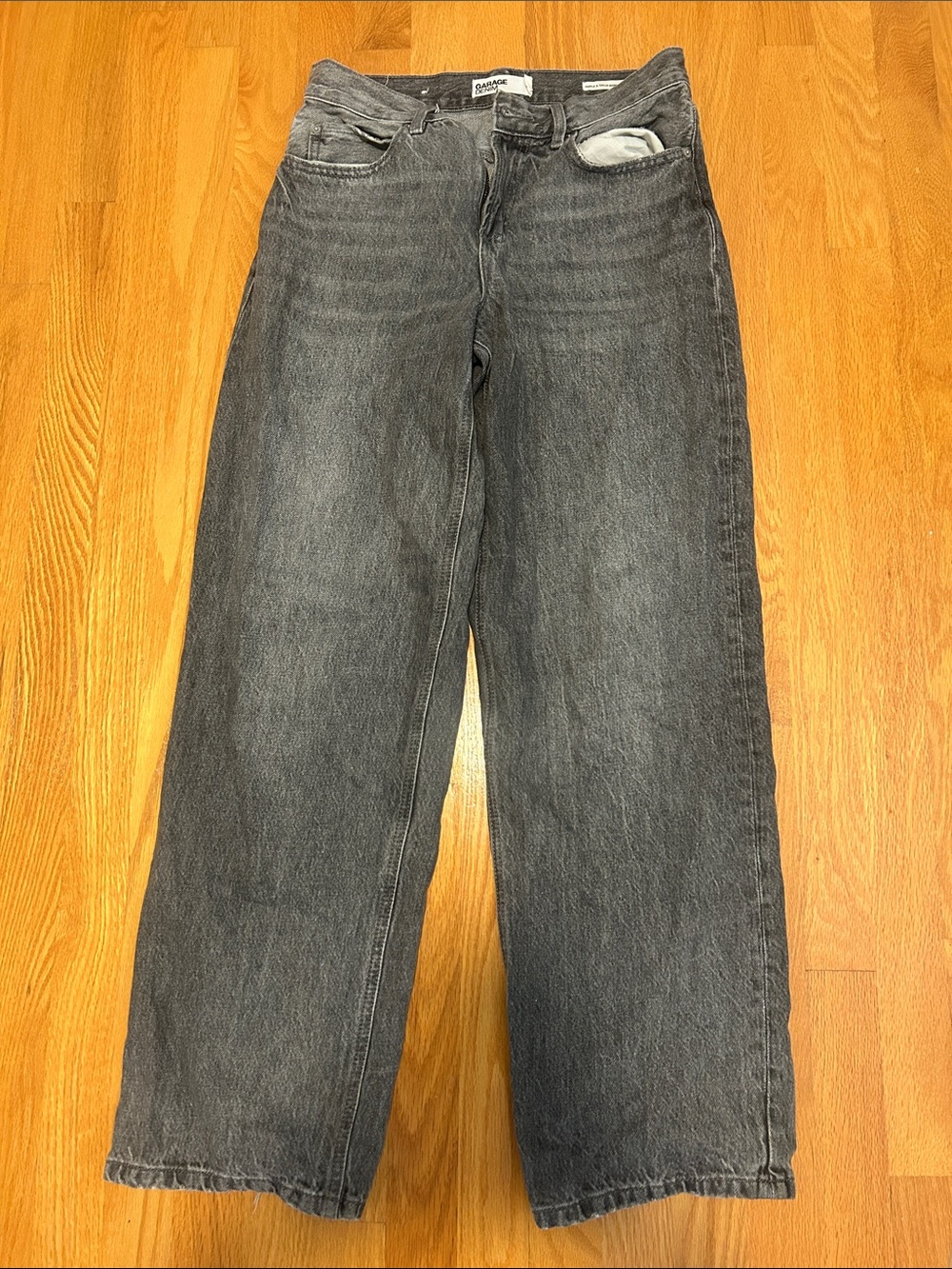 Garage Wide-Leg Light Gray Jeans - Picture 2 of 4